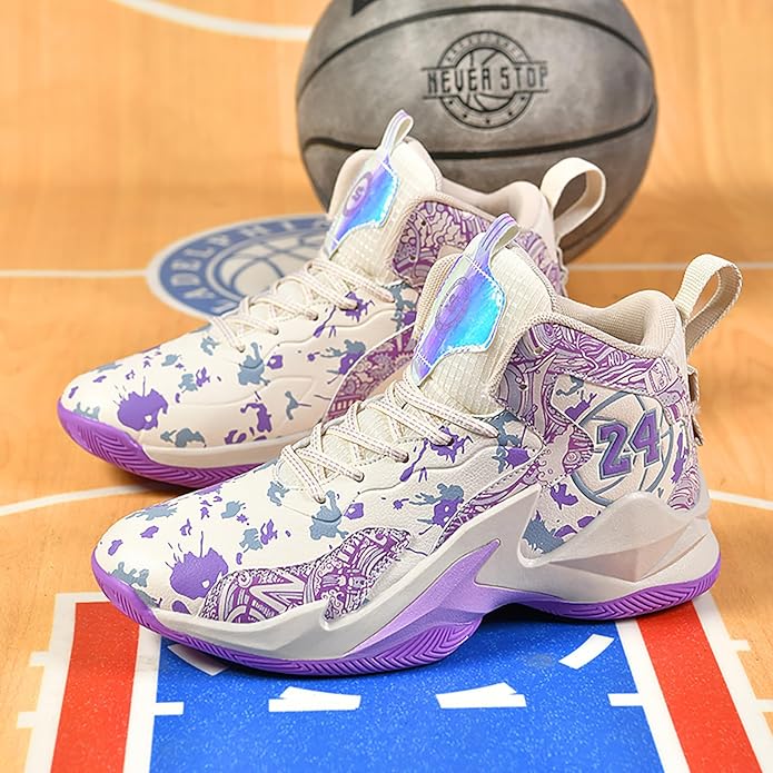 Boys Basketball Shoes Breathable Indoor Athletic Shoes Youth Outdoor Fashion Sneakers Comfortable Basketball Shoes for Girls