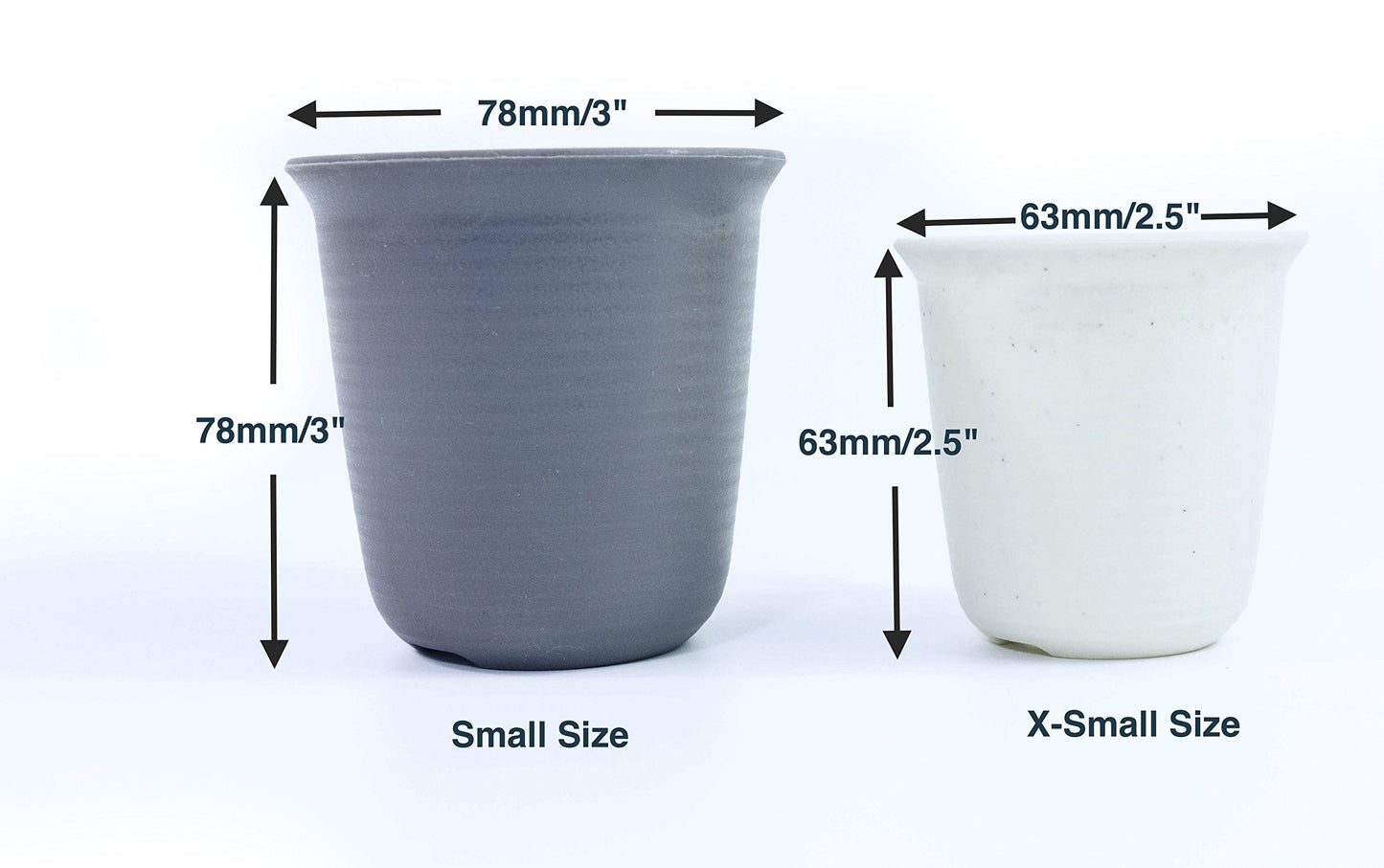 ALL in ONE Mini Plastic Plant Flower Pots for Plants Flowers Succulents Home Office Table Decoration (S-White)