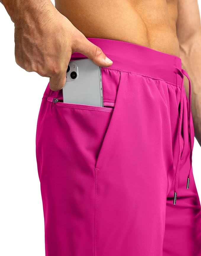 Men's Running Shorts with Zipper Pockets 9 Inch/ 7 Inch / 5 Inch Lightweight Quick Dry Gym Workout Athletic Shorts for Men(5 inch)