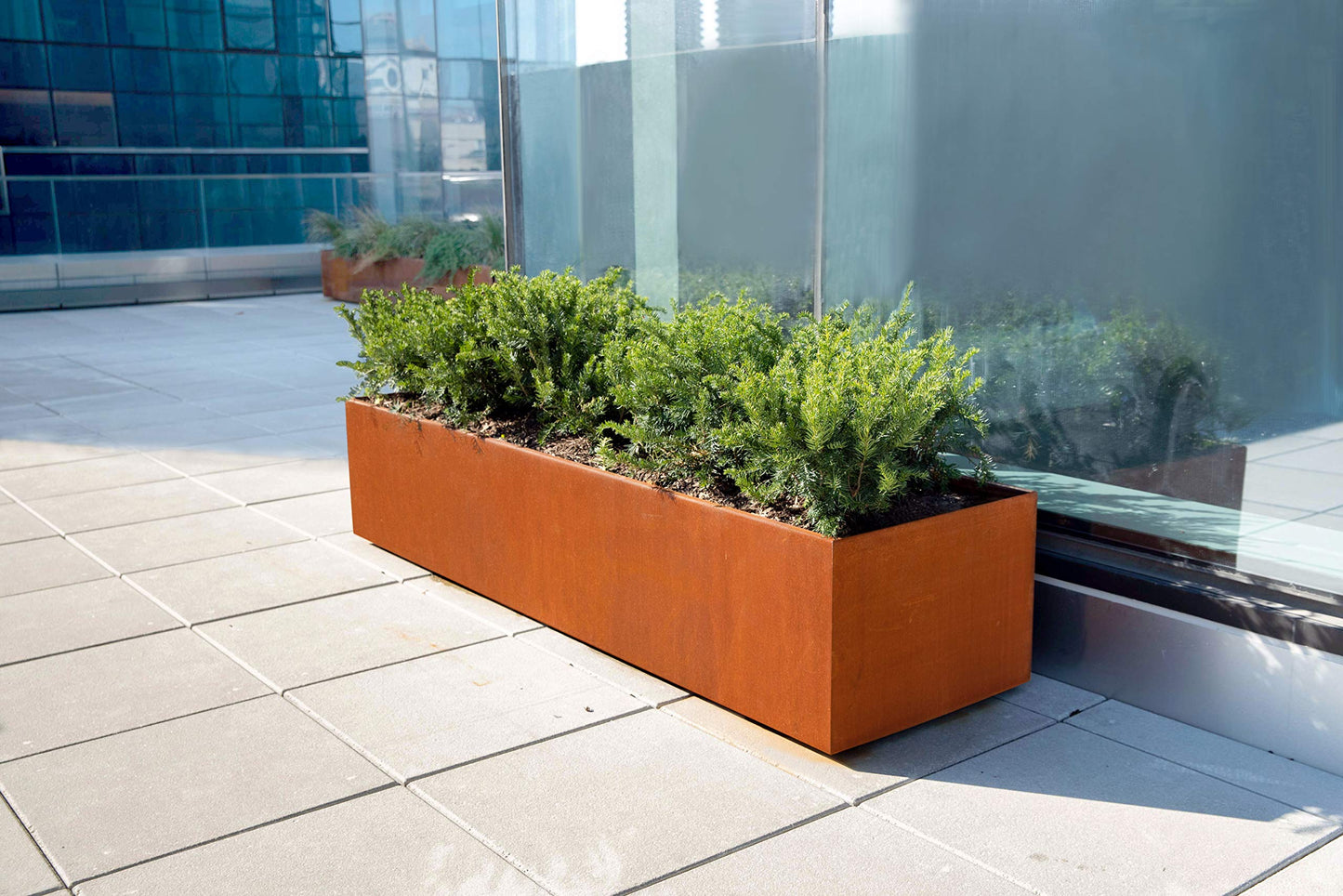 Plantercraft Large Rectangular Planters for Outdoor Plants | 72 Inch Corten Steel Planter & Extra Large Outdoor Planter Box | Metal Raised Garden Bed for Patios, Privacy Screens & Modern Landscapes