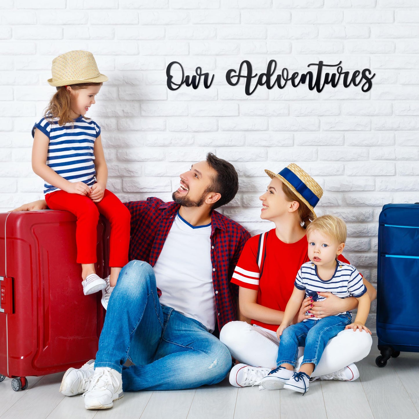 PRIMESTL Travel Wall Art & Adventure Decor – Our Adventure Metal Wall Decorations for RV Decorations, Travel Decor, Unique Design Gift for Travel Lovers, 22.05" x 3.58"