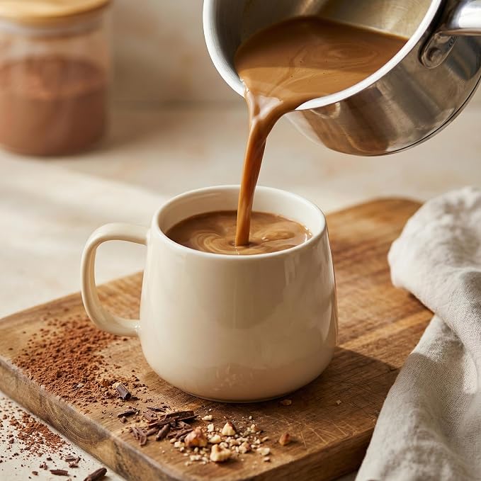 Teocera Coffee Mugs Set of 4-12oz Chip-Resistant Ceramic Cups with Ergonomic Handle | Dishwasher & Microwave Safe Cream Mugs | Keeps Beverage Hot, Perfect for Family Kitchen & Holiday Gifts