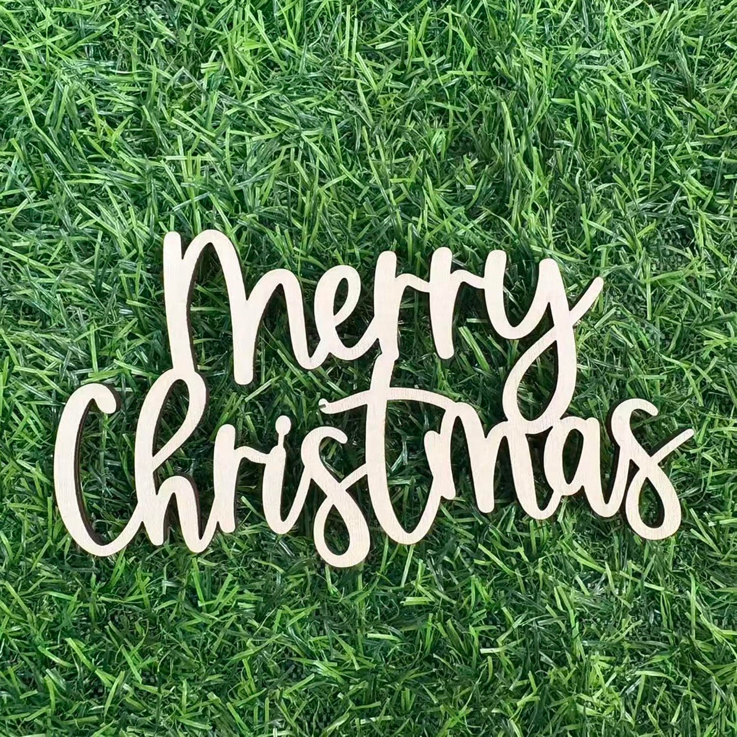 Wooden Merry Christmas Sign for Front Door,Christmas Front decor for Winter Holiday Xmas Eve New Year Party Photo Booth Prop Supplies(5.51×3.15 in)