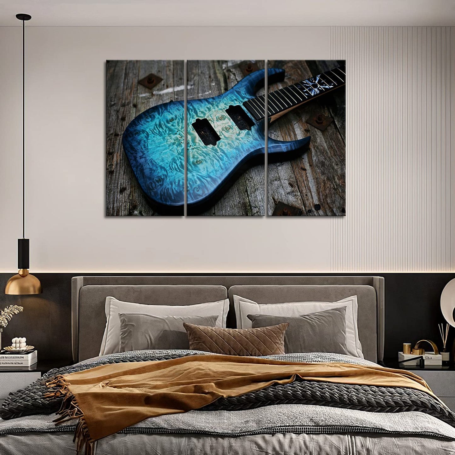 Guitar Wall Art Canvas for Music Room - Picture Print on Canvas for Studio Wall Decor - Gift