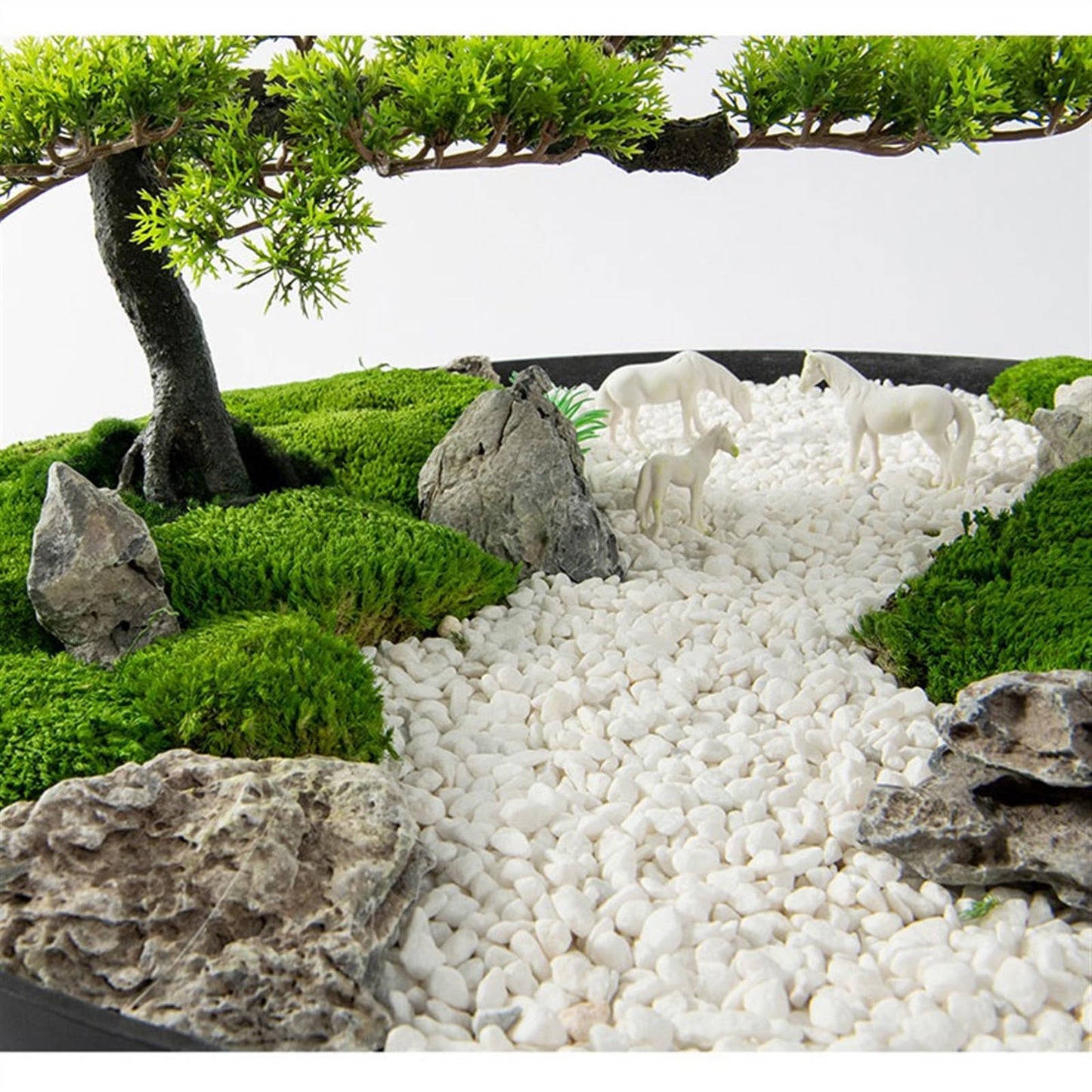 WANGHAI2024M Artificial Trees Light Luxury Floral Hotel Table Simulation Tree Ornaments Round Table Center Turn Decorative Chinese Greenery Ornaments Artificial Bonsai