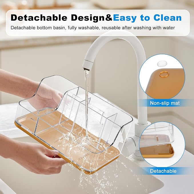 Gold Vanity Bathroom Countertop Storage Rack Lipstick & Makeup Brush Organizer Skincare Storage Box for Vanity Ideal for Bathroom, Living Room, and Kitchen Organization