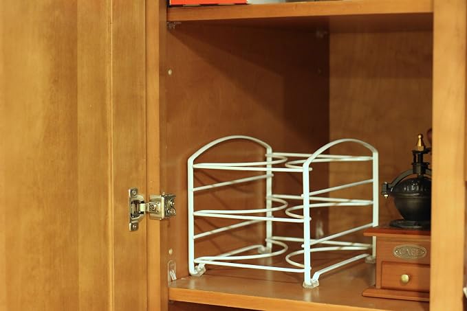 Deco Brothers Wrap Organizer Rack for Kitchen Cabinet, White (Small/Standard, 2-1/2" BOX)