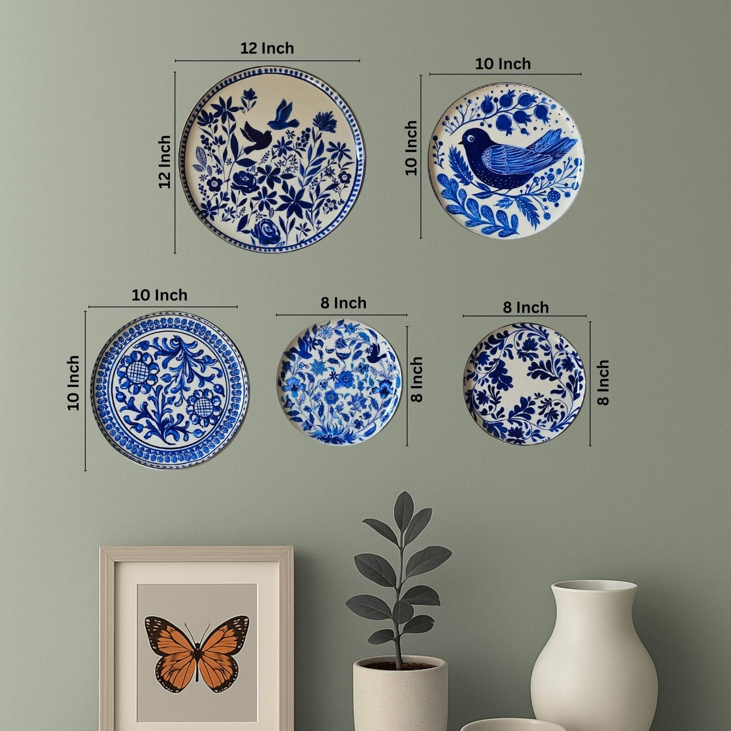 RITUALISTIC Holland Wall Plates & Paintings | Perfect Home Decor and Wall Decor Items for Your Hall and Living Room | Set of 5 |Valentine's day Gift Items