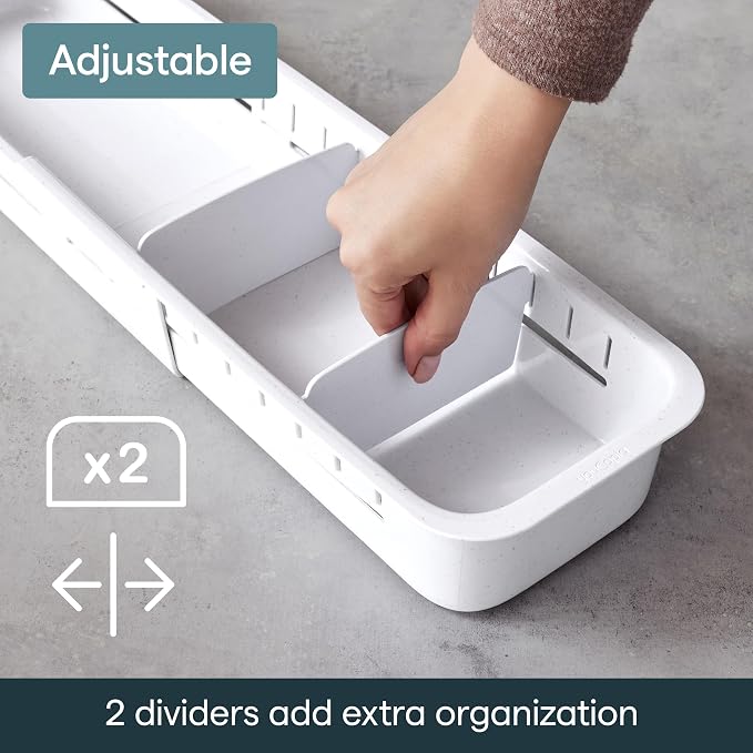 YouCopia DrawerFit Sliding Drawer Sorter, Adjustable Drawer Organizer