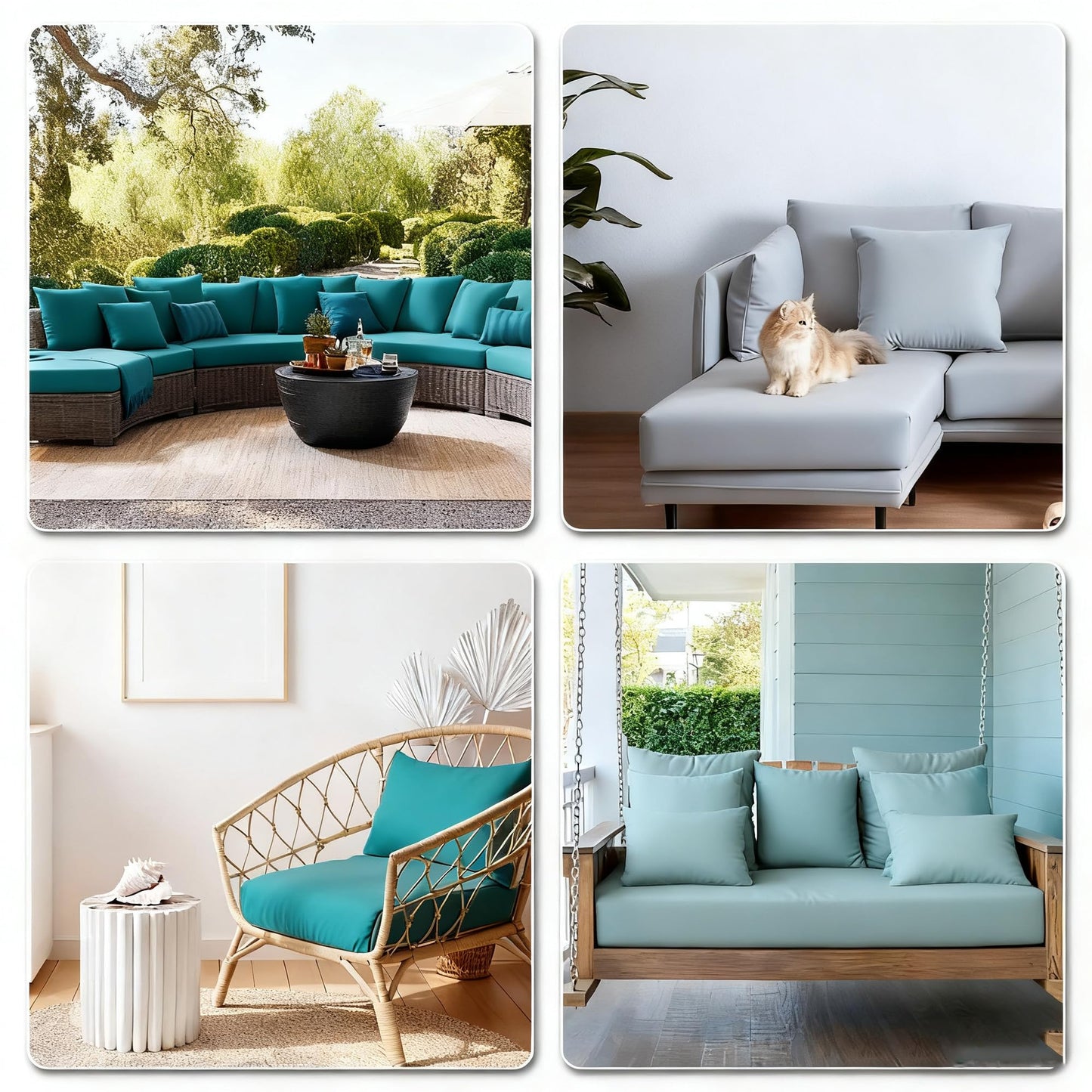 YZBF Custom Size Bench Cushion for Indoor/Outdoor Furniture，Custom Bench Cushion Outdoor Bench Cushion Waterproof，High-Resilience Foam Indoor Bay Window Seat Furniture Cushions Patio Bench Cushion