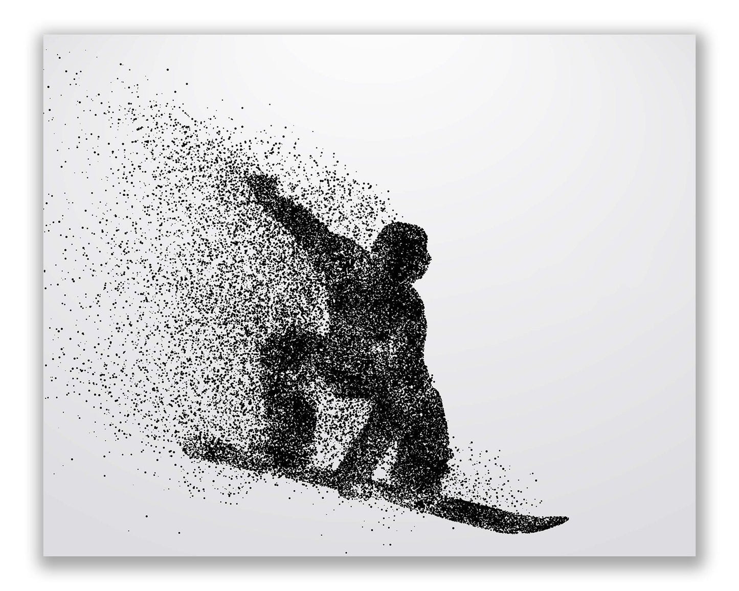 Summit Designs Snowboarding Wall Decor Art Prints - Particle Silhouette – Set of 4 (8x10) Inch Poster Photos Prints - Man Cave, Bedroom Decor - Kids Boys Girls Gift Idea