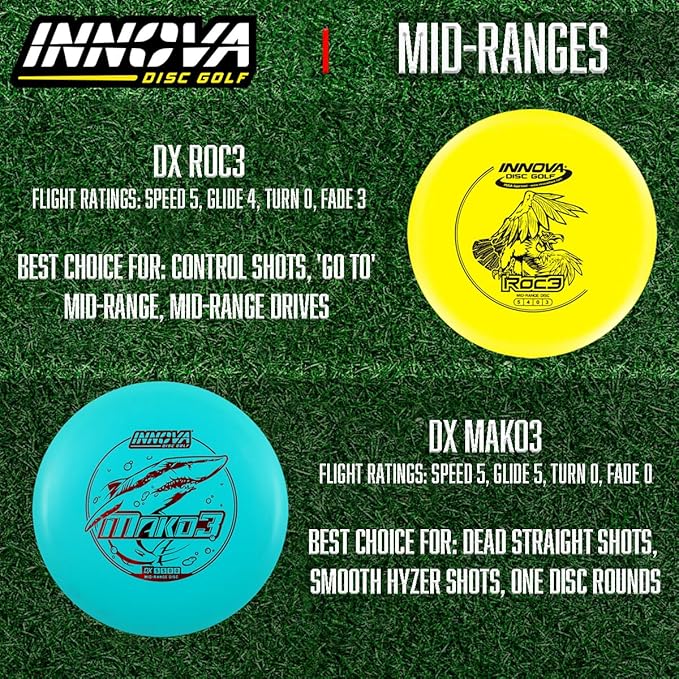Innova Disc Golf Set 10 Pack – Disc Golf Starter Set for Beginners with Disc Golf Drivers, Mid-Ranges, Disc Golf Putters Disc Golf Starter Kit, Medium