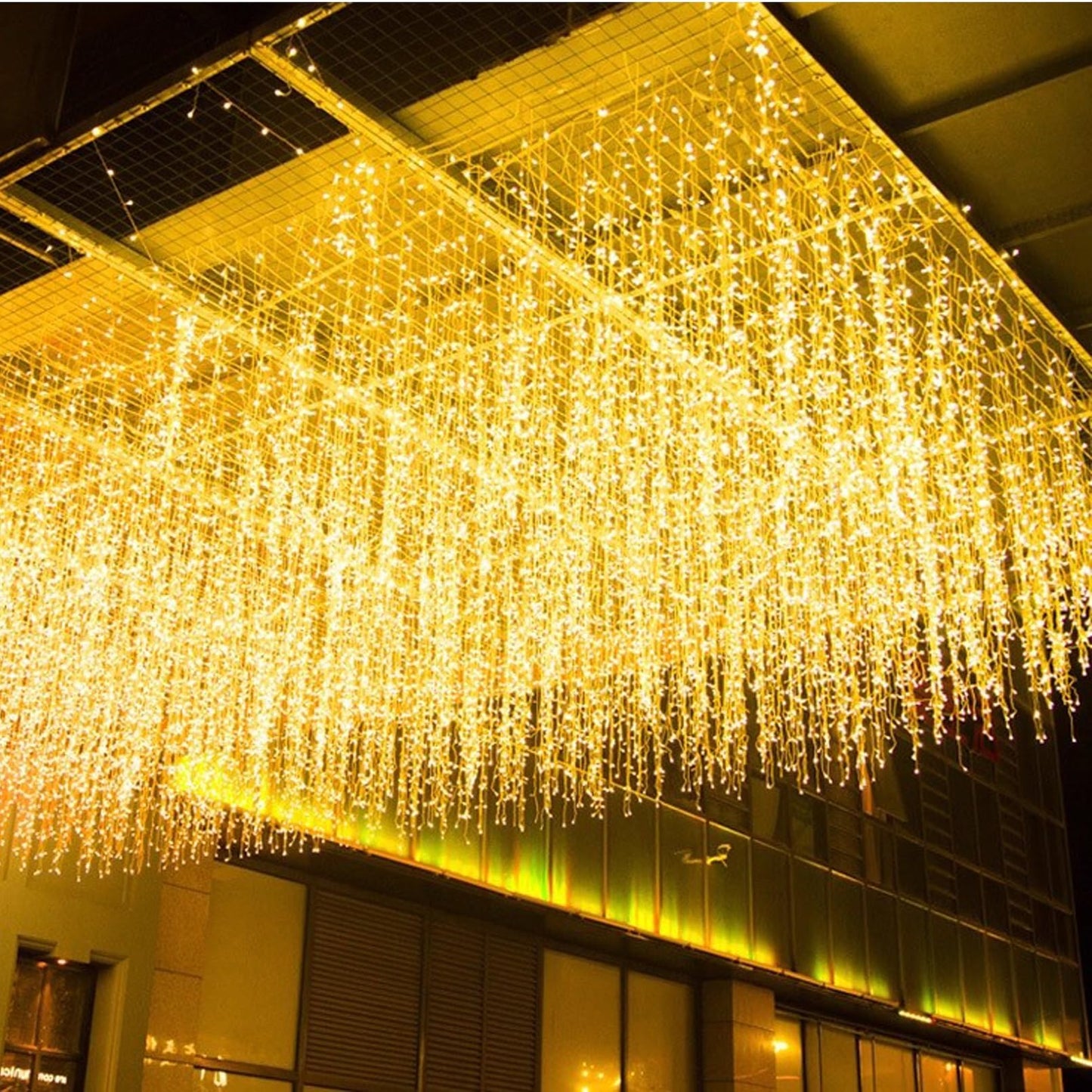 GTSYDING LED Icicle String Lights, Christmas Icicle Lights 16.4FT 216 LEDs Window Curtain Starry Fairy Lights Plug in 8 Modes for Wedding Party Bedroom Garden Patio Outdoor Indoor (Warm White, 5)