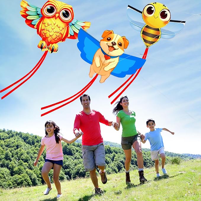 HENGDA KITE Animals Kite for Kids Beginners and Adults Cute Design High Definition Printing Easy to Carry