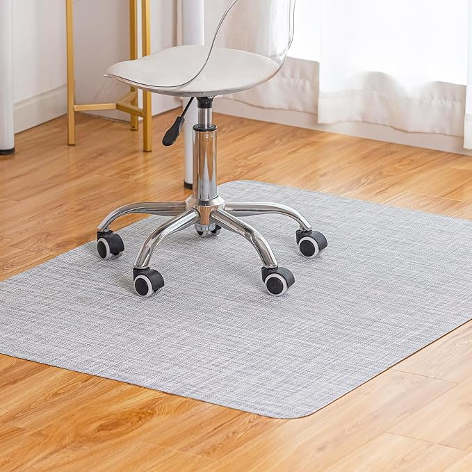 BARoyal Office Chair Mat for Hardwood Floor Under Desk Computer Rolling Chair Mat for Wood/Tile Floor Non-Slip Heavy Duty Desk Rug PVC Plastic Hard Floor Protector 46"x 60" (Mist)