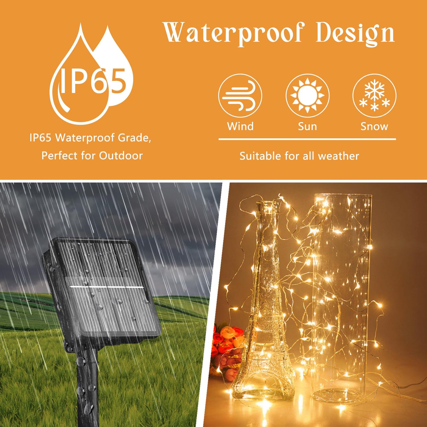 Selarlyt 200 LED 72Ft Solar String Lights for Outside, Solar Fairy Lights for Outside Waterproof with 8 Modes, Twinkle Light for Patio Tree Christmas Party Wedding Decor(Warm White)
