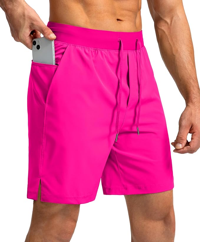 Men's Running Shorts with Zipper Pockets 9 Inch/ 7 Inch / 5 Inch Lightweight Quick Dry Gym Workout Athletic Shorts for Men(9 inch)