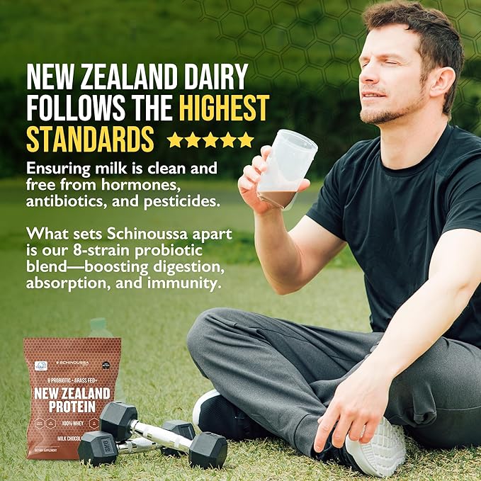 Probiotic Whey Protein Powder | Grass-Fed | Chocolate | 2 lb | Gut Health & Immune Support | 8 Probiotic Strains | Protein for Muscle Recovery & Digestive Health