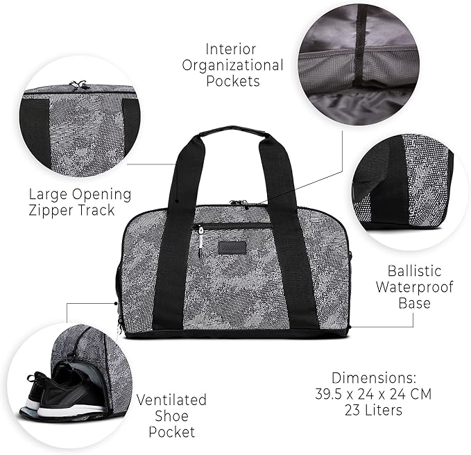 Vooray Burner Gym Duffel Bag, Gym Bag for Women and Men with Shoe Compartment, Weekender, Overnight & Travel Duffel for Sports and Workout