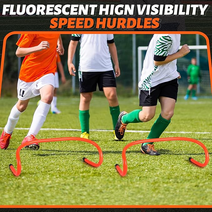 Wettarn 10 Pcs Speed Agility Training Hurdles Detachable Durable Hurdle Agility Plyometric and All Purpose Speed Training Equipment for Athletes Soccer Basketball