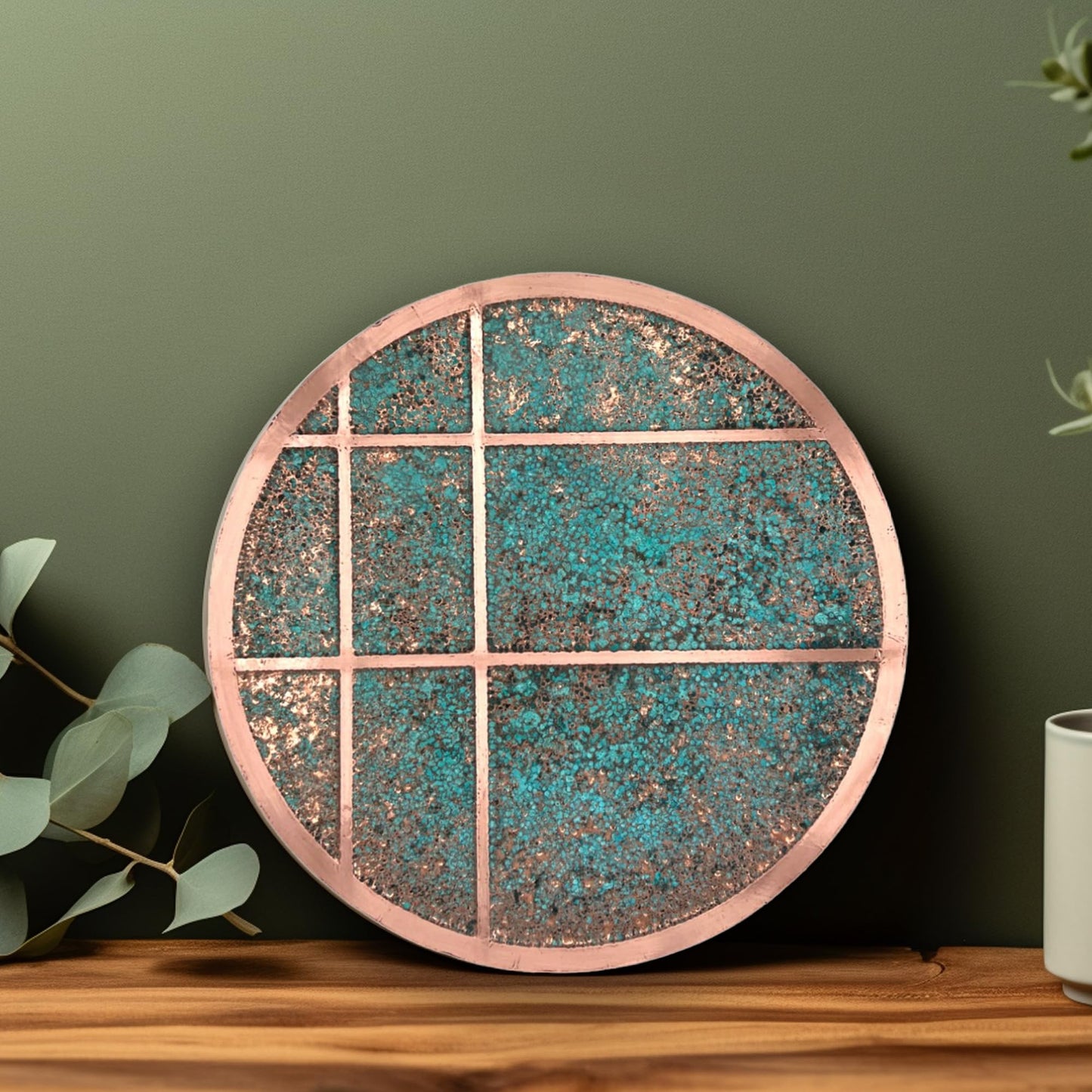 nooc art Handmade Copper Wall Art for Home, Living Room, Bedroom, Kitchen and Office Decor, Rustic Decorative Mural Art for Farmhouse Decor (Modern Copper, 11, Unframed)