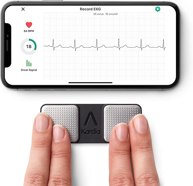 KardiaMobile 1-Lead Personal EKG Monitor ??Record at Home ??Detects AFib & Irregular Arrhythmias ??Easy Results in 30 Seconds ??Works w/Most Smartphones