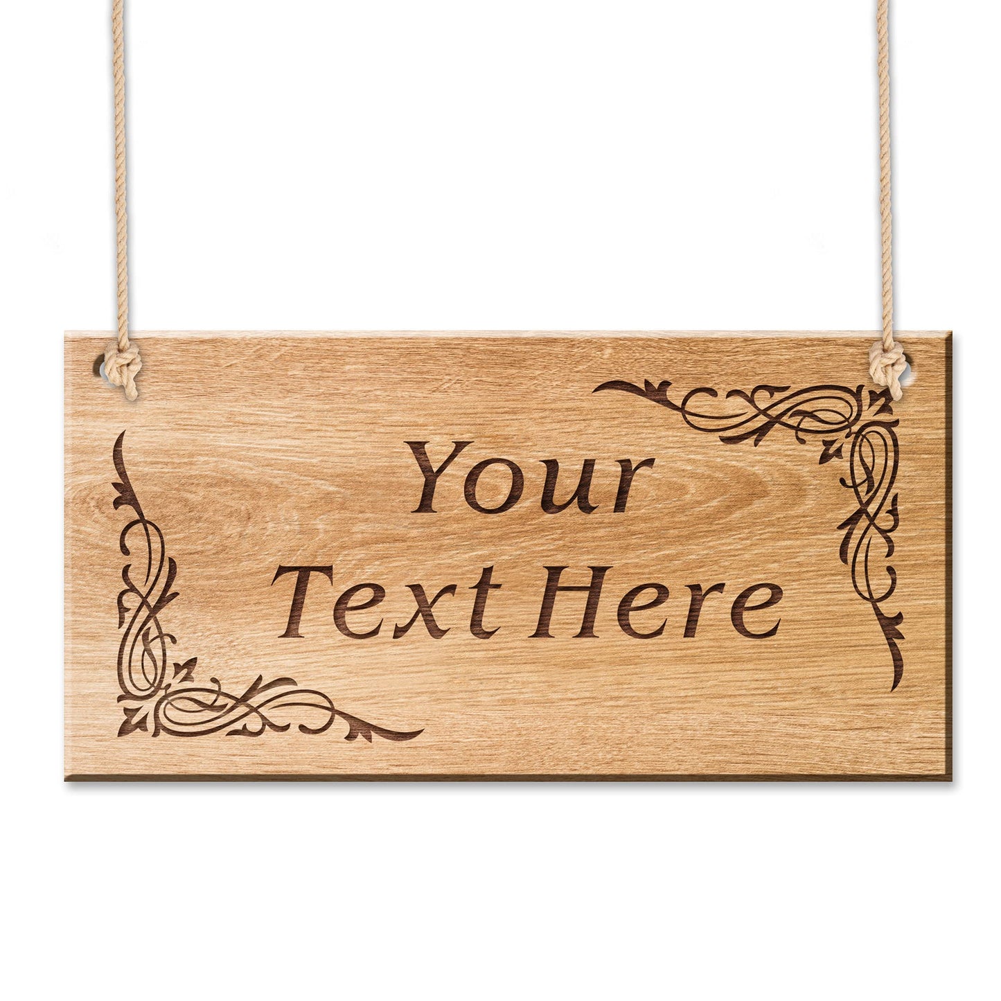 Personalized Signs Plaques Wooden Signs Custom Door Sign Engraved Wooden Garden Sign Wall Decoration for Front Door Home Garden (Design 2)