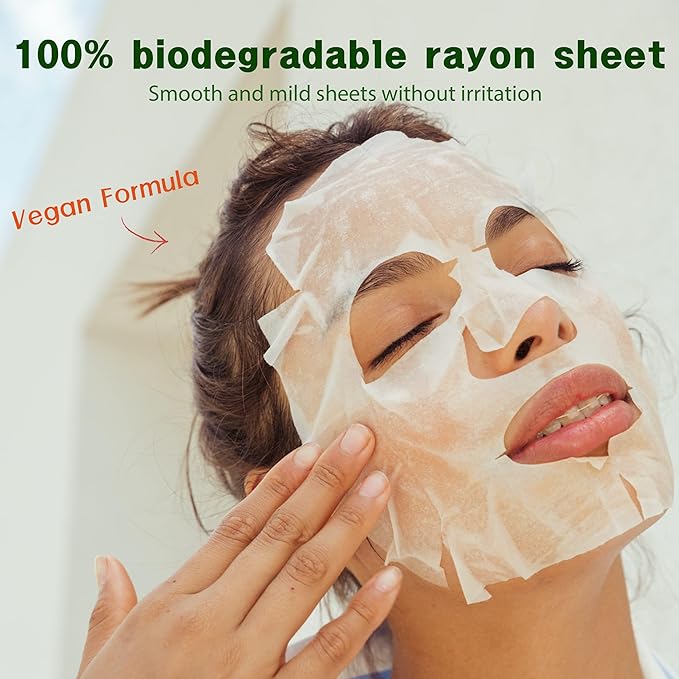 Purederm Vegan Tea Tree Sheet Masks (12 Packs) ??Facial Sheet Mask for Calming & Trouble Reducing Treatment