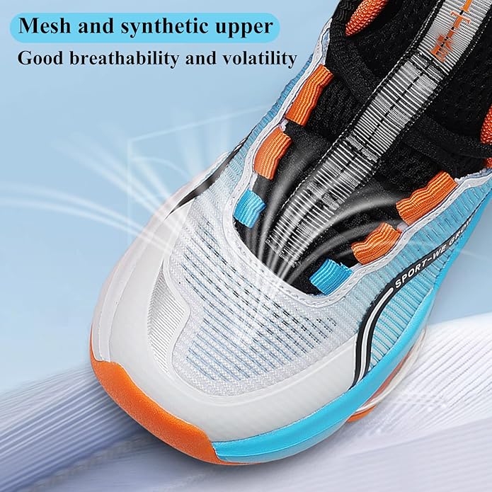 JMFCHI Kids Basketball Shoes High-top Sports Shoes Sneakers Durable Lace-up Non-Slip Running Shoes Secure for Little Kids Big Kids and Boys Girls