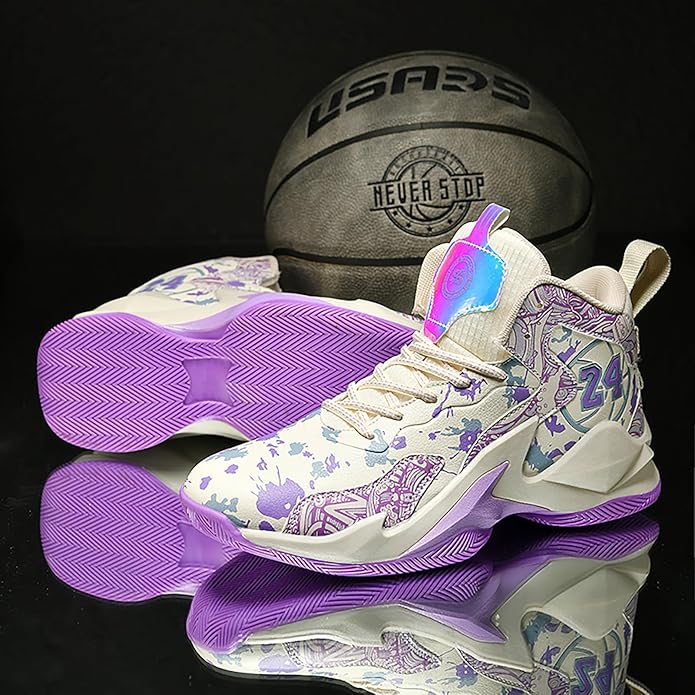 Boys Basketball Shoes Breathable Indoor Athletic Shoes Youth Outdoor Fashion Sneakers Comfortable Basketball Shoes for Girls