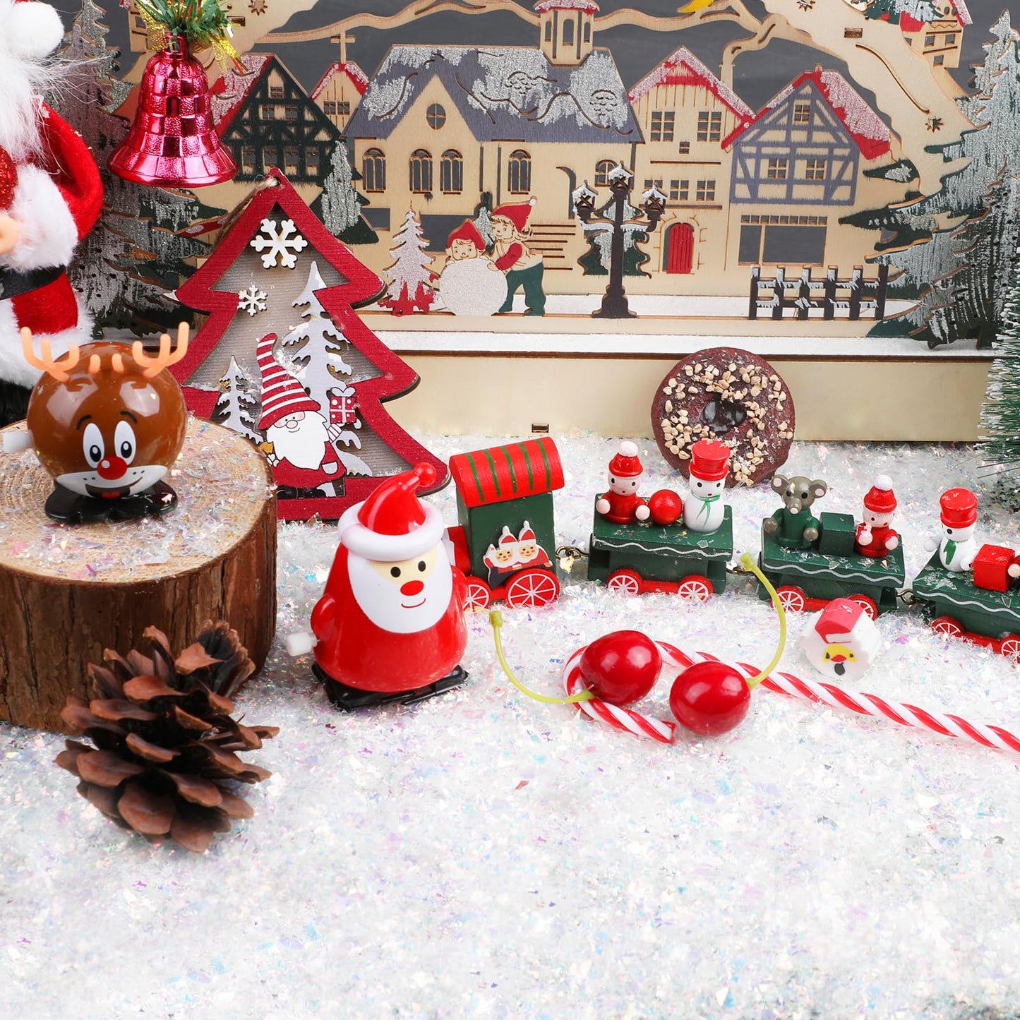 CCINEE Christmas Artificial Flake Fake Snow Twinkles Fake Snow Decoration Powder Filler Craft Sparkling Snow for Christmas Party Holiday Decoration(White,200 g)