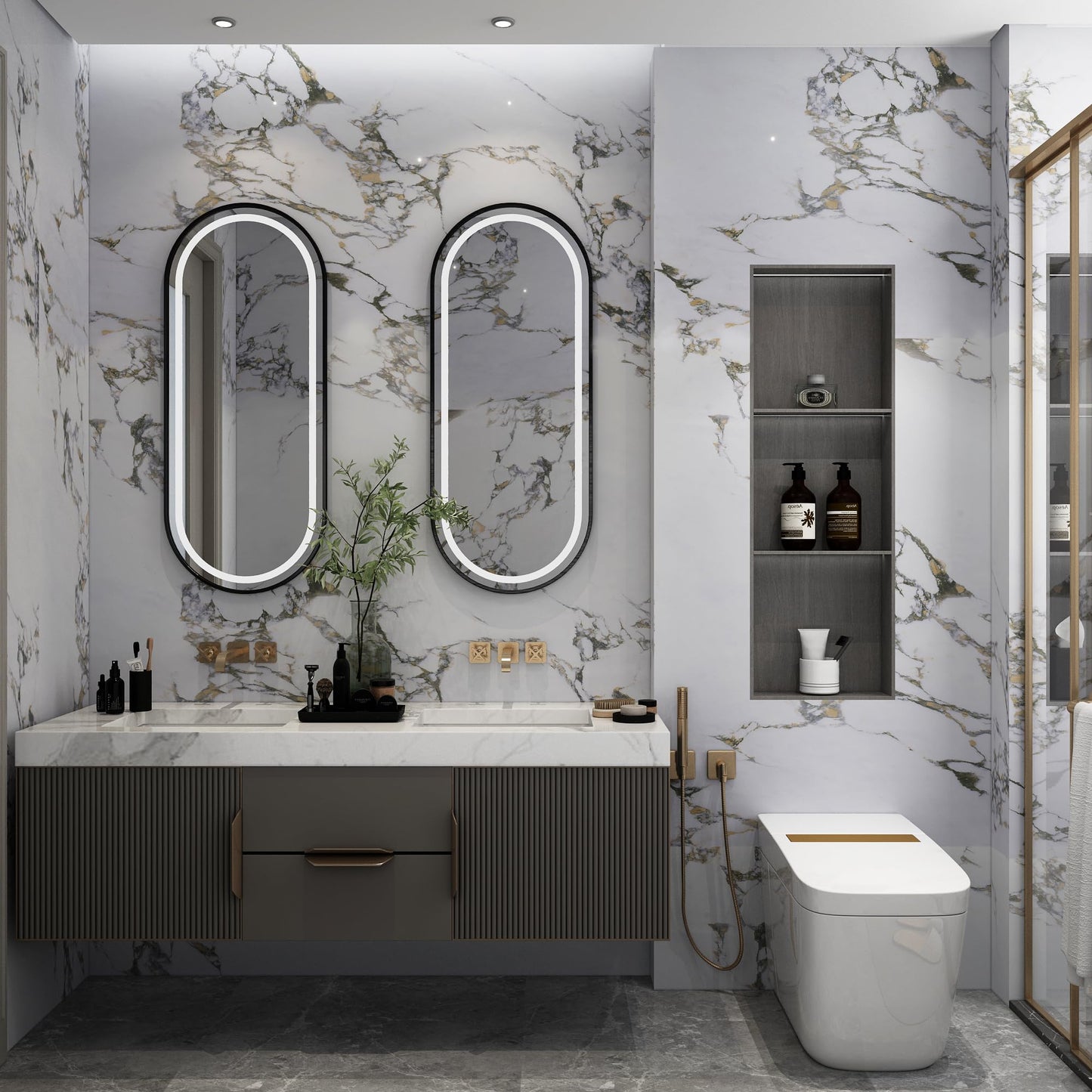 White Gold Marble self adhesive Contact Paper kitchen Granite Countertops peel and stick Wallpaper 118x16inch Removable sticky laminate Wall paper Vinyl Wrap Counter top cabinet decor table desk