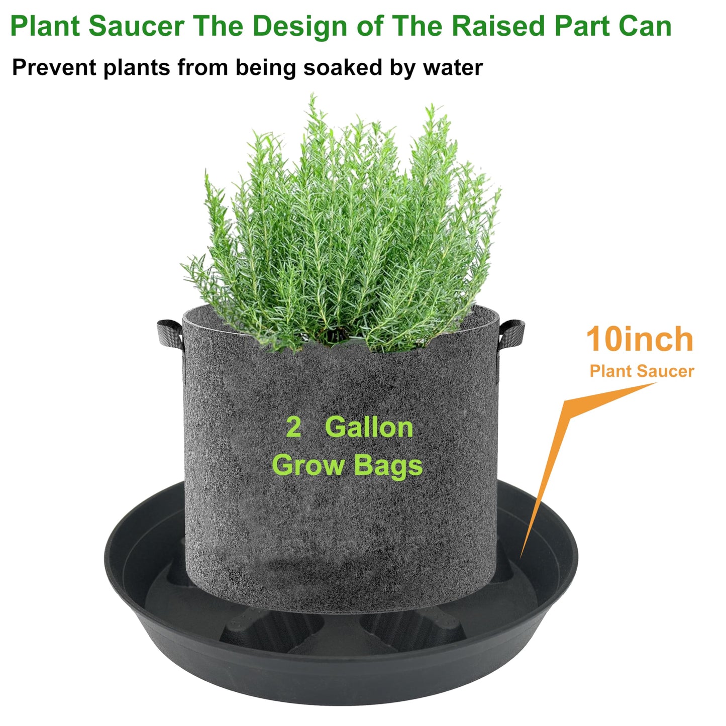 Feyvdzv 4 Pack Plant Saucer 10 inch, 8 12 14 17 inch, Plant Stand Plastic Plant Saucers for Indoors Outdoor, Heavy Duty Flower Plant Risers for Inside Pots, Pot Saucers for Plants, Grow Bags Saucers