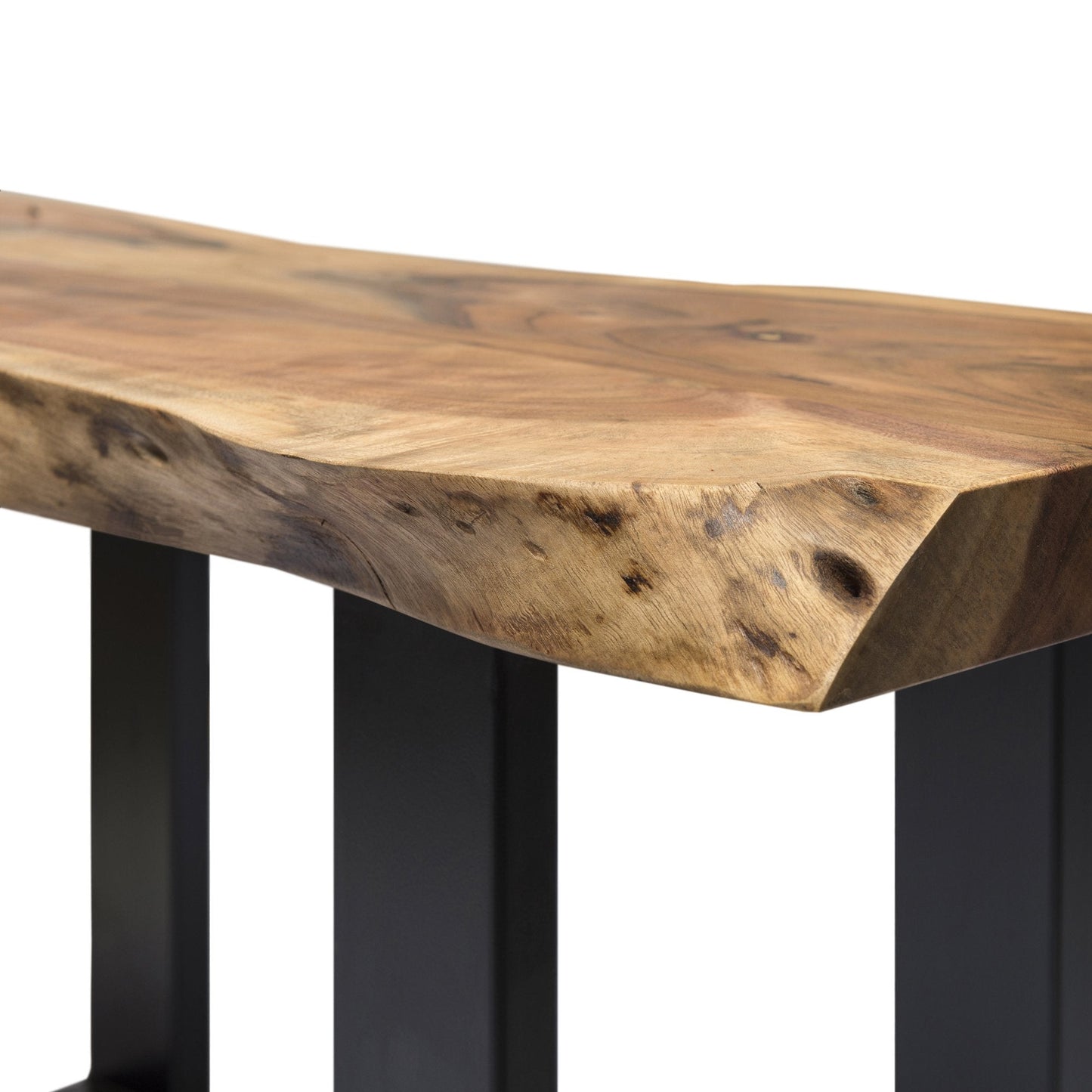 Alaterre Furniture Alpine Natural Live Edge 42" Coffee Table and Set of 2 End Tables
