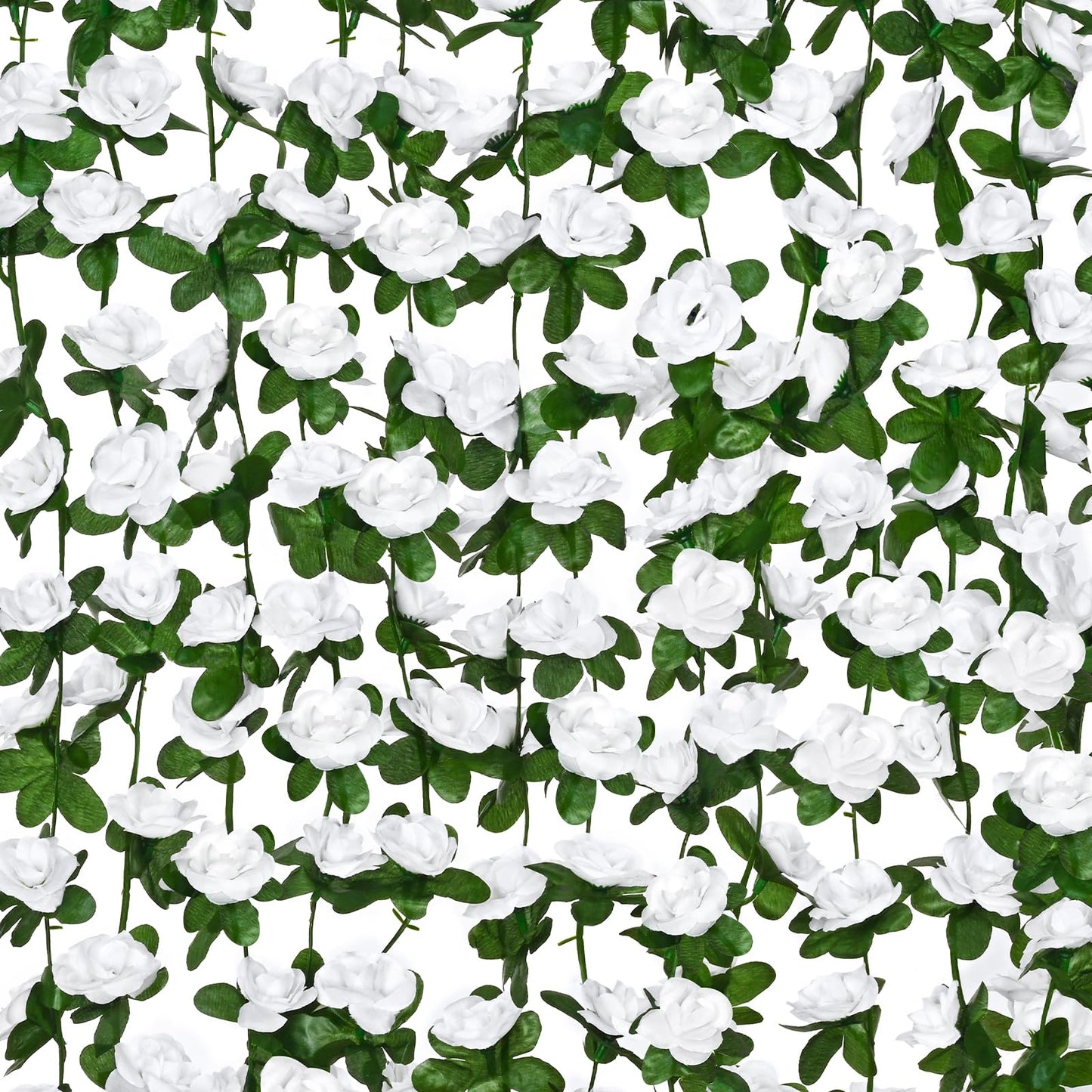 BLEUM CADE 2Pcs 16.4Ft Flower Garland Artificial Rose Vines for Bedroom, Cute Fake Hanging Flower Vines Floral Garland Decorations for Wedding Party Wall Room Decor Aesthetic