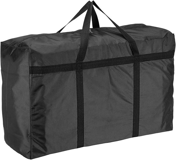 Extra Large Duffle Bag, 35 x 19 x 11 in Travel Big Duffle Bag with Zipper Handle Storage Foldable Waterproof Lightweight Bag for Women Men Travel Moving Camping (Black)