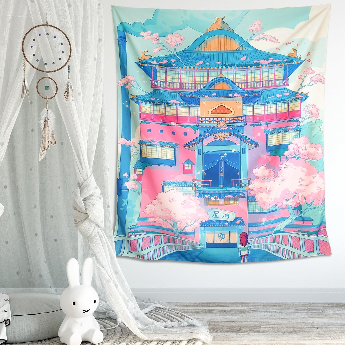 NAVNAWM Japanese kawaii Anime Tapestry Poster Wall Hanging Art for Bedroom Home Dorm Decor 51 x 59 inch