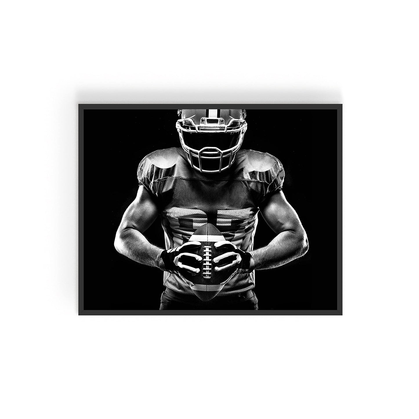Football Pose Wall Decor Art Prints - Particle Silhouette – Single (11x14) Inch Poster Photos - Man Cave, Bedroom Decor Kids Boys Girls Gift Idea