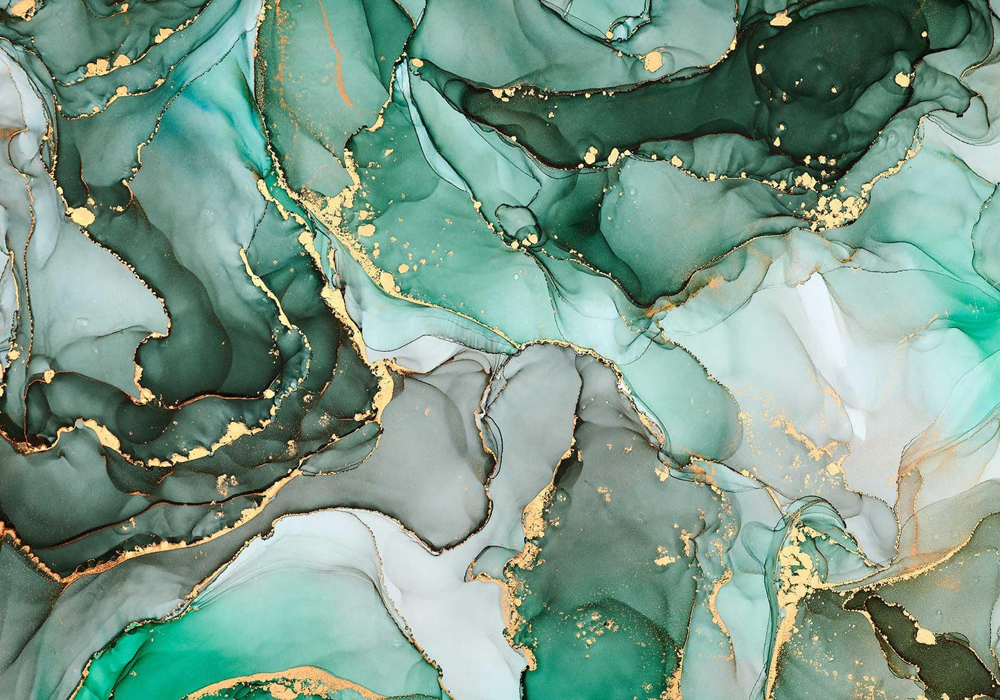 Jdayda Green Marble Wallpaper Mural Abstract Large Photo Art Wall Murals for Bedroom Living Room (Not Self-Adhesive)