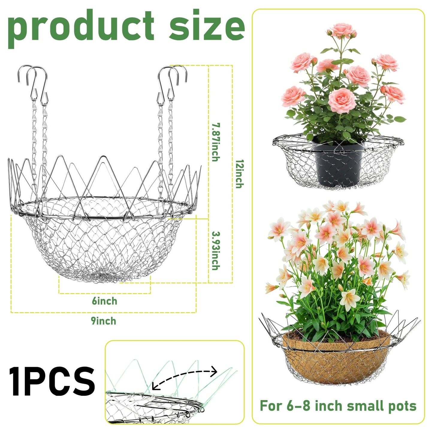 UCandy Pack 2 Adjustable Planter Insert for Pots Any Height, Plant Risers for 12-18" Wide Top Opening Pots,Wedding & Party Decor