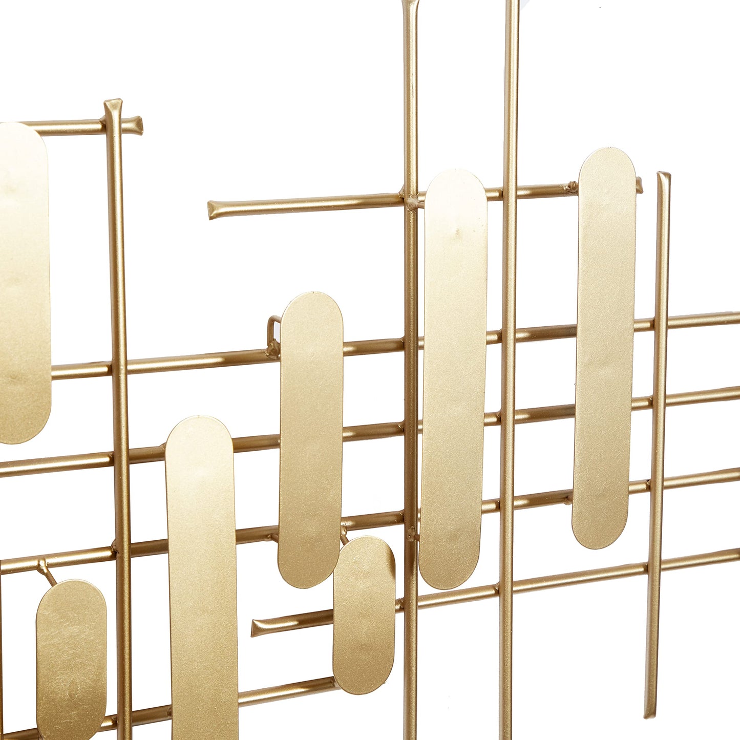 CosmoLiving by Cosmopolitan Metal Geometric Home Wall Decor Geometric Layered Wall Sculpture, Wall Art 58" x 2" x 25", Gold