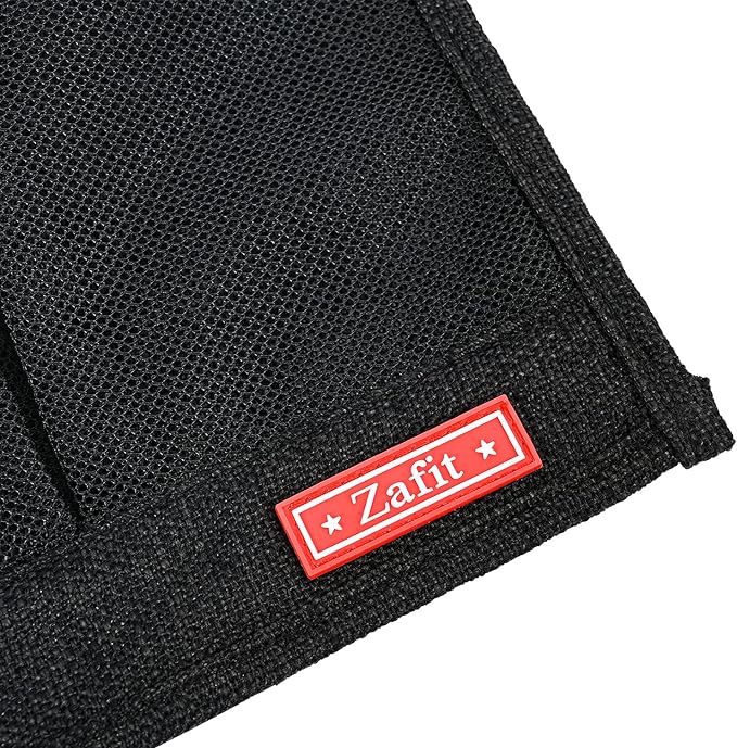 Zafit Linen 6 Pockets Bedside Caddy, Bedside Storage Organizer for Magazine, Remotes, Phone (Black)