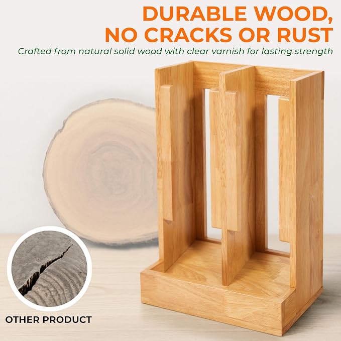 HOMESTEAD Wooden Can Organizer for Pantry, Solid Wood Canned Food Rack, Holds Standard 14.2 oz Cans, Space-Saving Kitchen Storage for Cabinets & Countertops, Natural