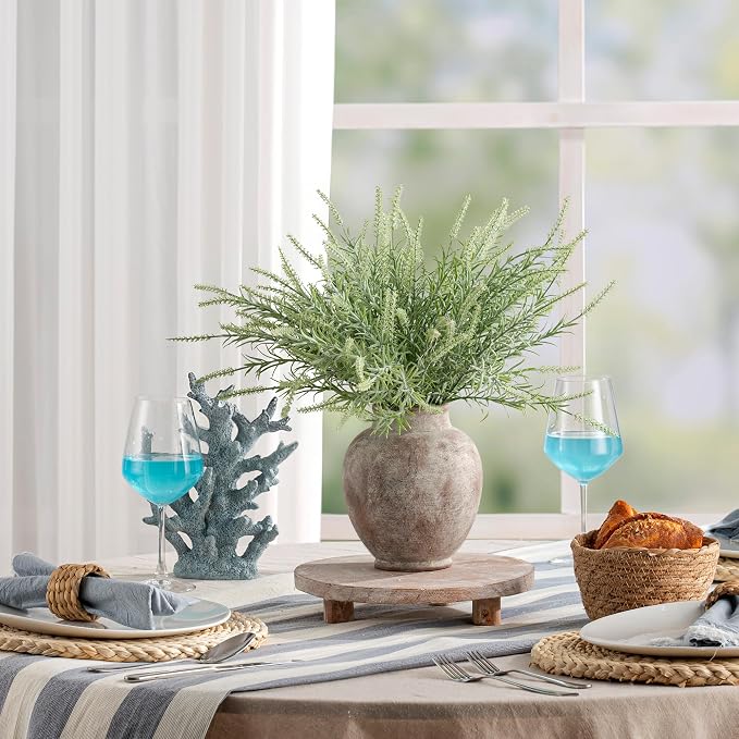 Ceramic Flower Vases Home Decor, Rustic Farmhouse Decorative Vase Pottery Pampas Grass Vases for Decor Table Living Room Entryway Mantel Bookshelf Bedroom Bathroom Kitchen - 7.4 Inch Rustic