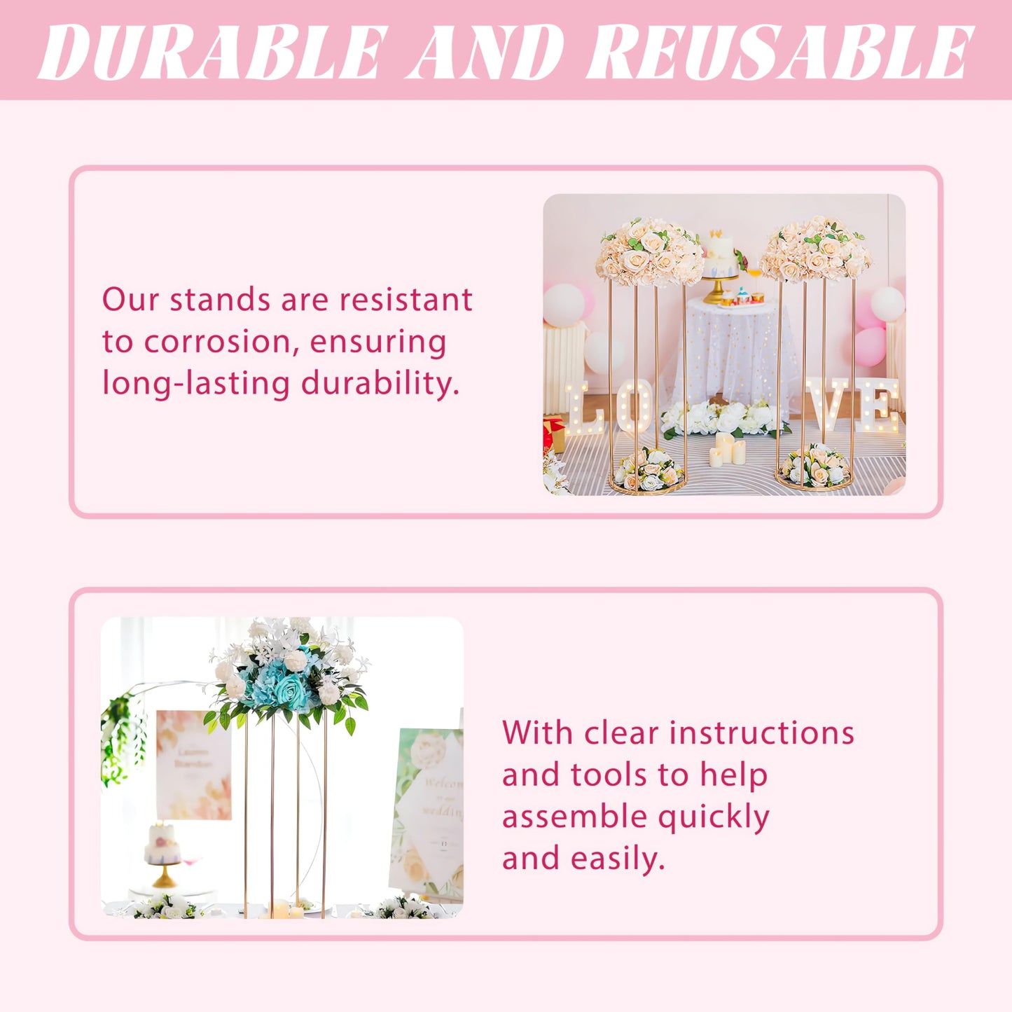 3PCS Cylinder Pedestal Stands for Parties, Gold Metal Plant Round Cylinder Stands for Party Flowers, Display Columns Pedestal Stand Cylinder Tables for Vases Birthday Party Backdrop Decorations