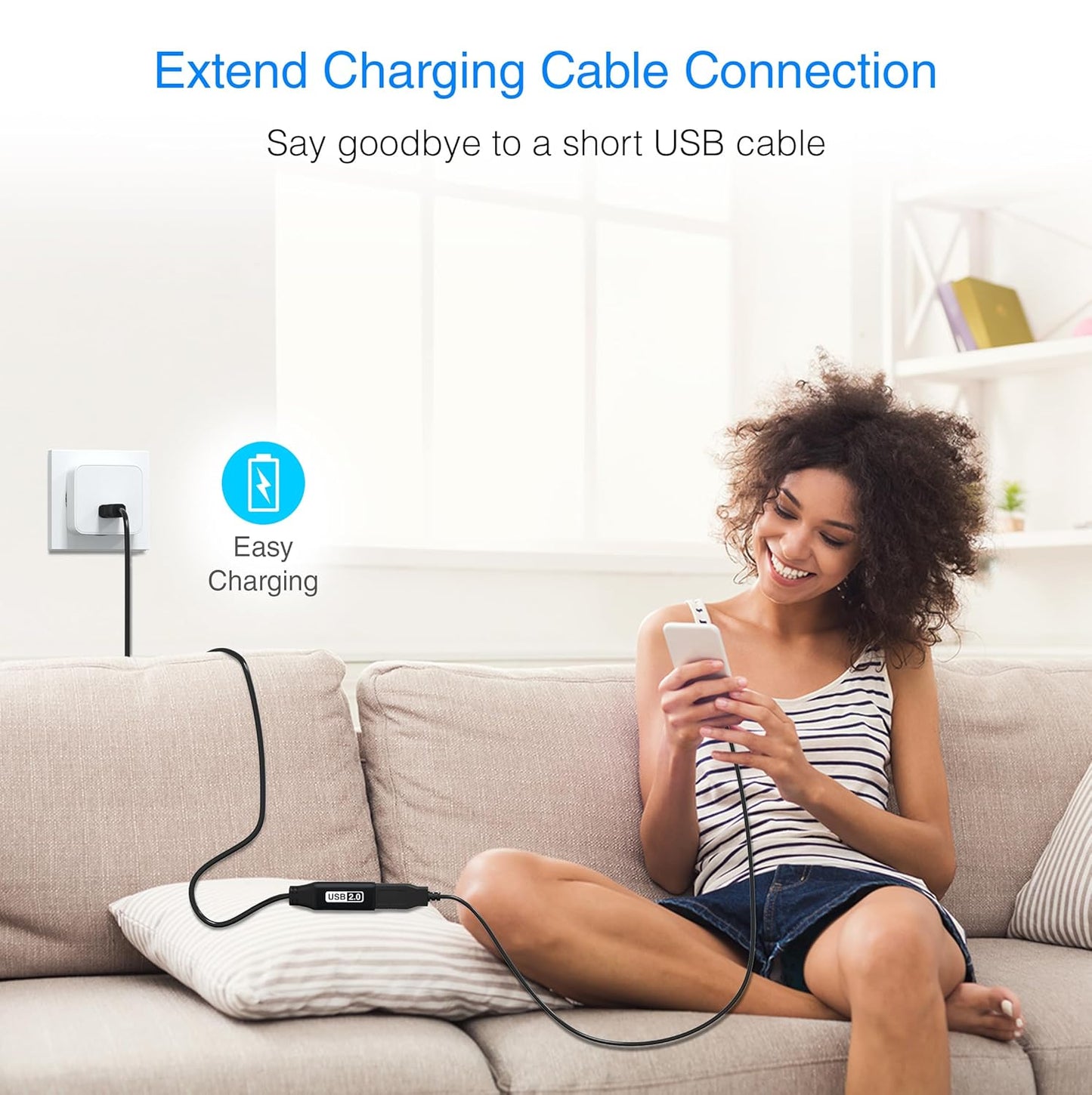 (15FT/5M, USB2.0 BlueRigger USB Extension Cable Long Active Extender, Male to Female Repeater, Data Transfer Cord)