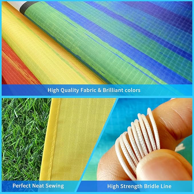Xida Octopus Kite for Kids Ages 4-8, Professional Kites for Beginners and Adults, Easy to Fly Beach Kites for Boys and Girls, Long Colorful Tail with 200ft Line, Large Kite for Outdoor Family Games