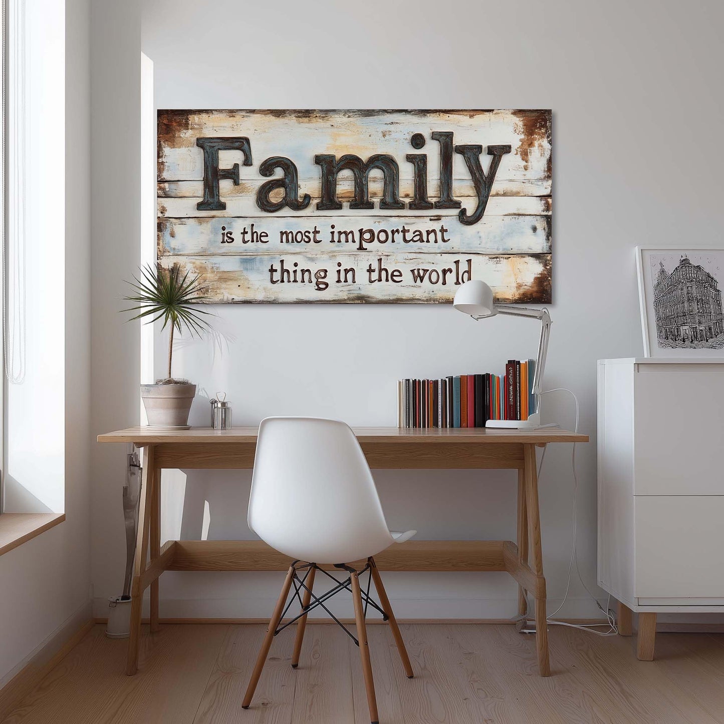 Retro Family Quotes Wall Art for Living Room Canvas Prints Family is the Most Important Thing in the World Rustic Farmhouse Art Deco Modern Artwork Bedroom Kitchen Dining Room Decor Extra Large
