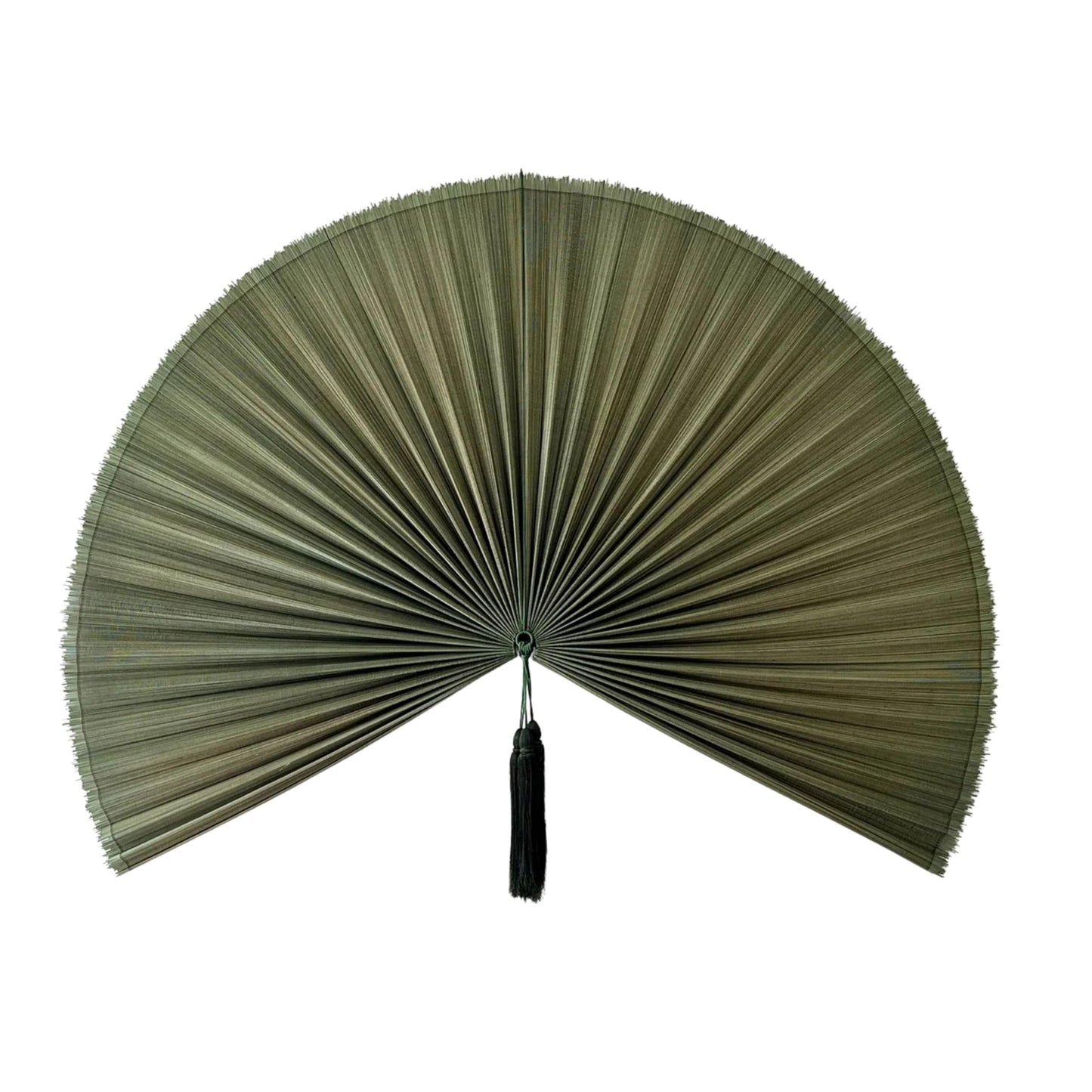 Chicvillage Fan Wall Decor 60", Fan Decor for Bedroom, Wall Fan Decor Large Bamboo Handwoven Art, Decorative Fans for Wall, Boho Headboard Hanging (Green)