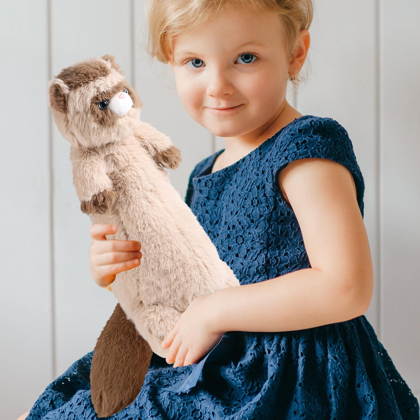 ZJoey 20.5 Inch Ferret Plush Stuffed Animal Long Cute Ferrets Pillow Soft Doll Stuffed Cute Toys Animals Lover Gift Kid Birthday Holiday Party Favor(Brown Ferret)
